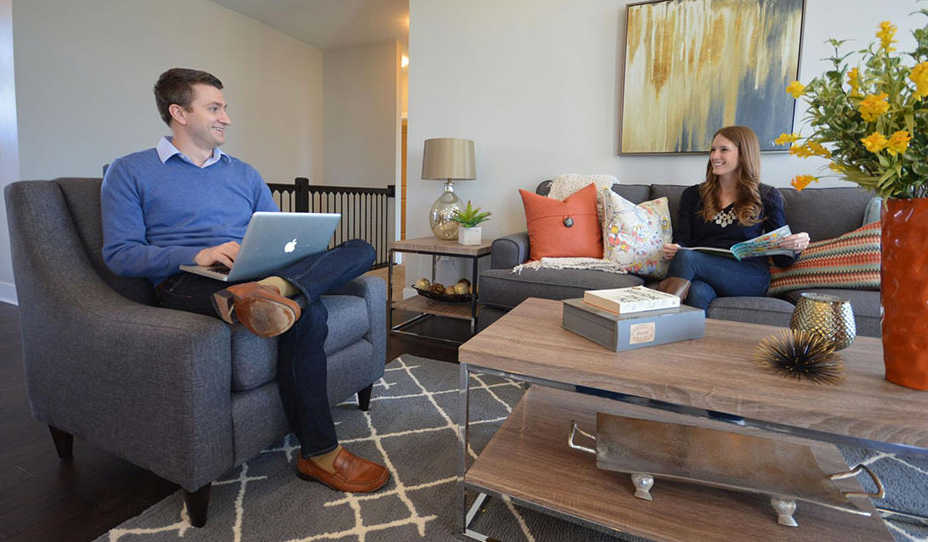 couple in living room